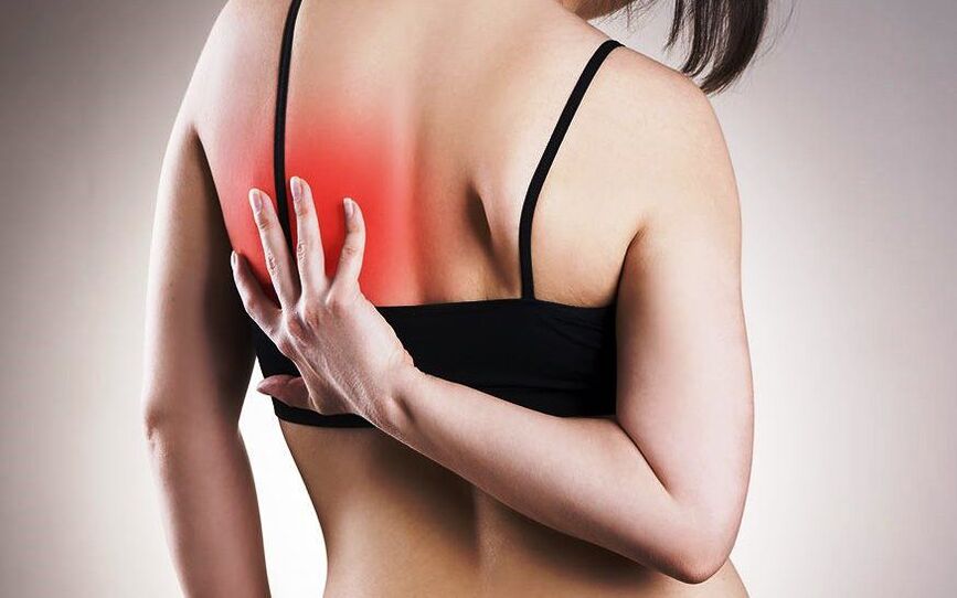 Pain under left shoulder blade from behind
