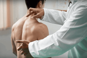 Check your back for pain below your left shoulder blade