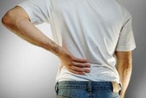 Lower back pain due to osteochondrosis