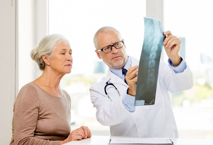 Doctors use radiography to identify osteochondrosis in a patient's cervical spine